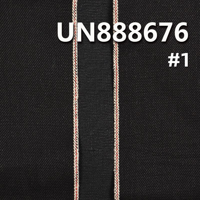 100%棉色织右斜红边牛仔布 14oz 31/32" UN888676