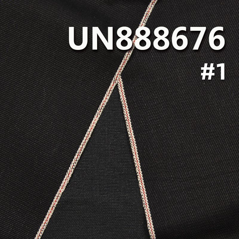 100%棉色织右斜红边牛仔布 14oz 31/32" UN888676