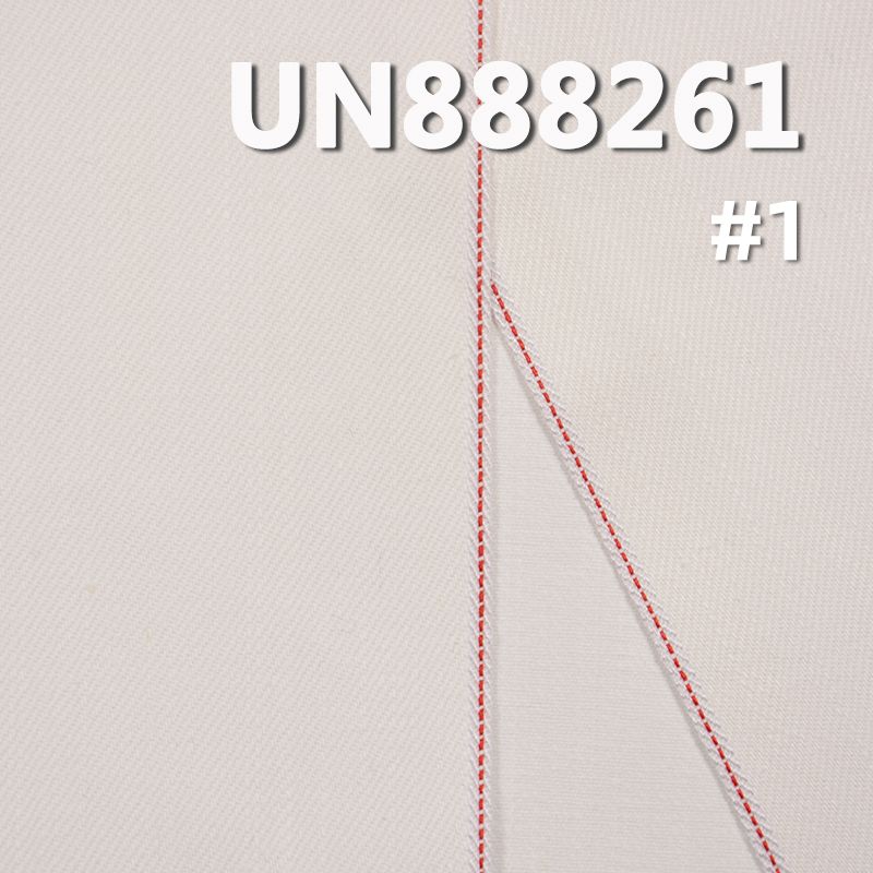 100%棉竹节右斜红边白牛 11oz 32" UN888261
