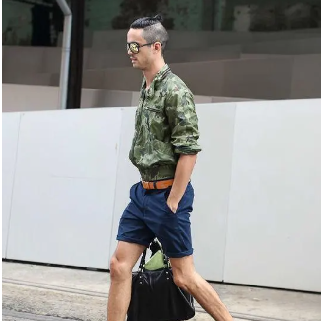 工裝短褲潮酷有型，型男夏季多選擇，時尚顯年輕