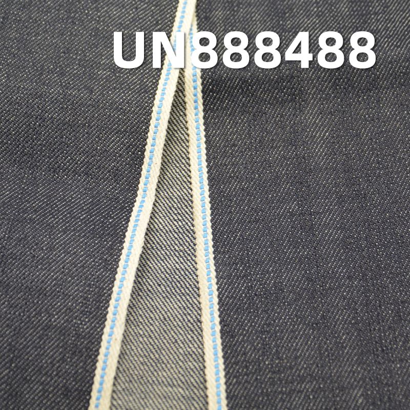 全棉竹節右斜色邊牛仔布 12.5oz 32/33" UN888488