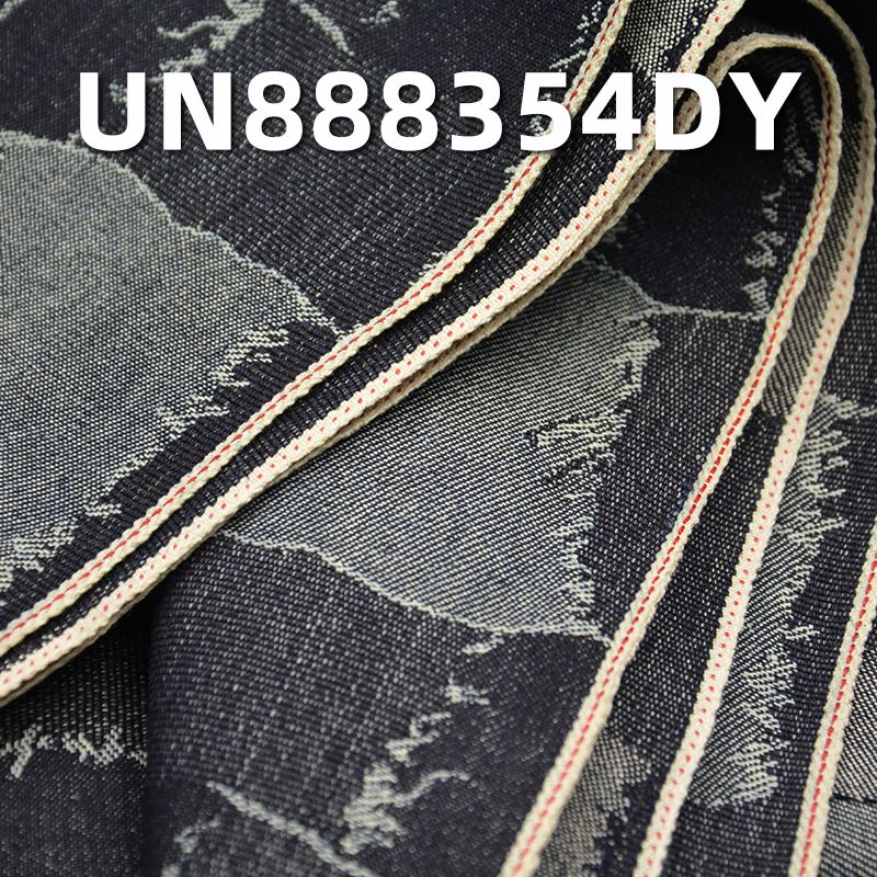 全棉直竹大提花色邊牛仔 12.5oz 32/33" UN888354DY