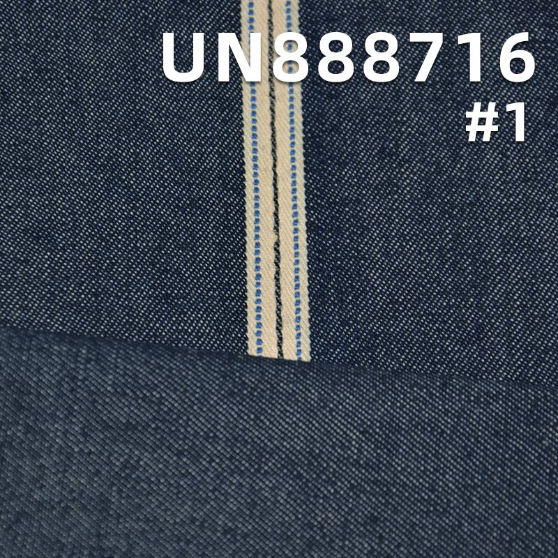 全棉豎竹右斜紅邊牛仔布 9oz 30/31“ UN888716