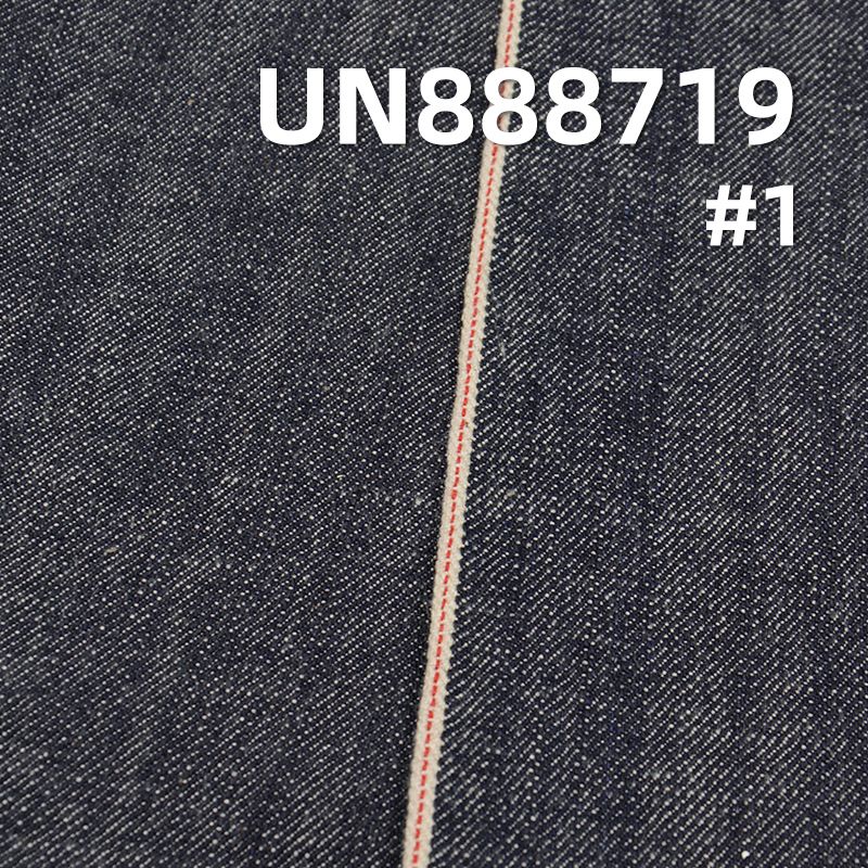 全棉横竖竹节右斜红边牛仔布 14.4oz 30/31" UN888719