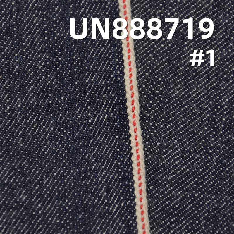 全棉橫豎竹節右斜紅邊牛仔布 14.4oz 30/31" UN888719