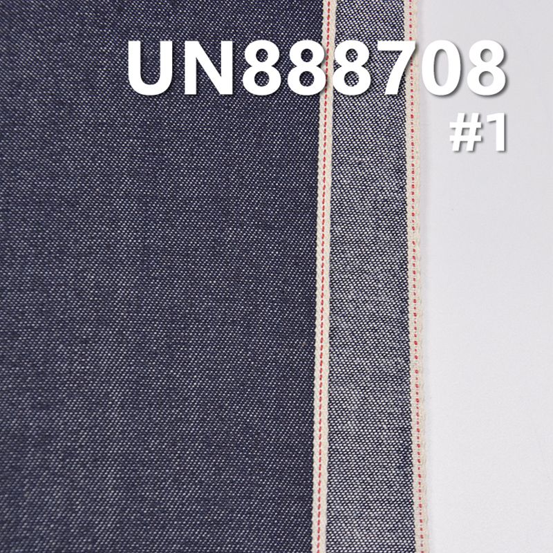 100%棉直节右斜红边牛仔布 8oz 31/32" UN888708