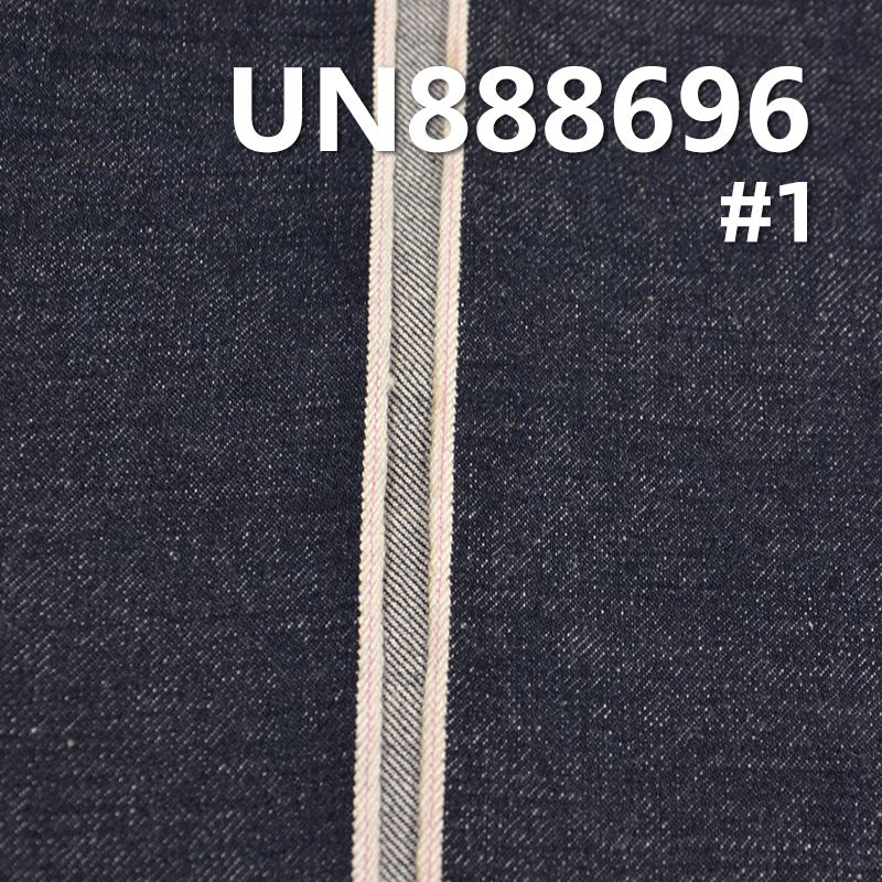 100%棉横竹节右斜色边牛仔布 14.5oz 32/33" UN888696