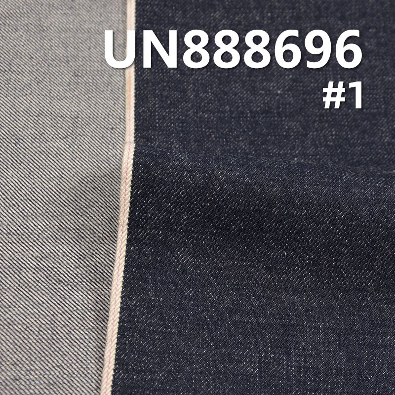 100%棉横竹节右斜色边牛仔布 14.5oz 32/33" UN888696