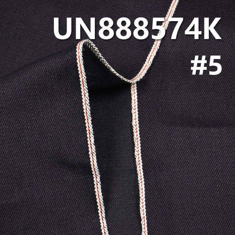 全棉竹節右斜蘭經黑緯紅邊牛仔布 14.3oz 33/34" UN888574K