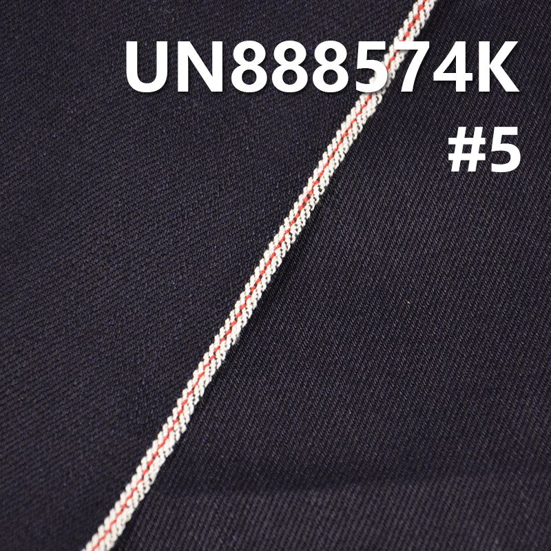 全棉竹節右斜蘭經黑緯紅邊牛仔布 14.3oz 33/34" UN888574K