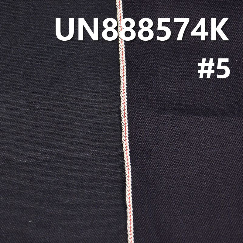 全棉竹節右斜蘭經黑緯紅邊牛仔布 14.3oz 33/34" UN888574K