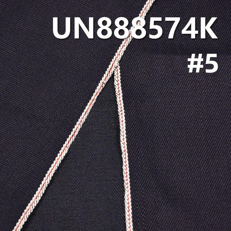 全棉竹節右斜蘭經黑緯紅邊牛仔布 14.3oz 33/34" UN888574K