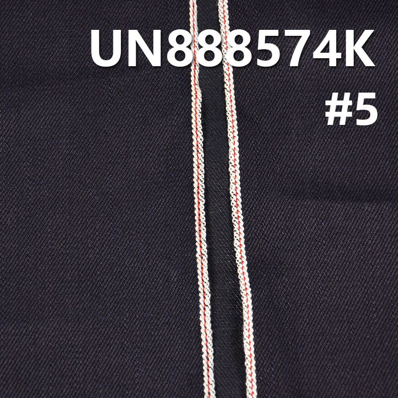 全棉竹節右斜蘭經黑緯紅邊牛仔布 14.3oz 33/34" UN888574K