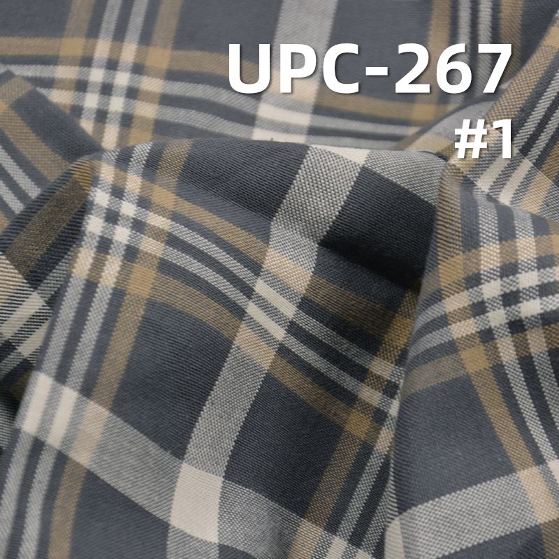 全棉波浪紋色織格仔布 130g/m² 57/58“ UPC-267