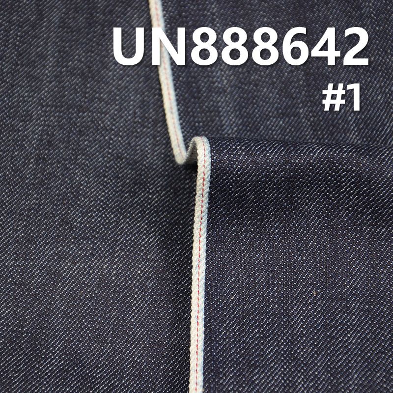 100%棉竹節右斜紅邊牛仔布 13.4oz 32/33" UN888642