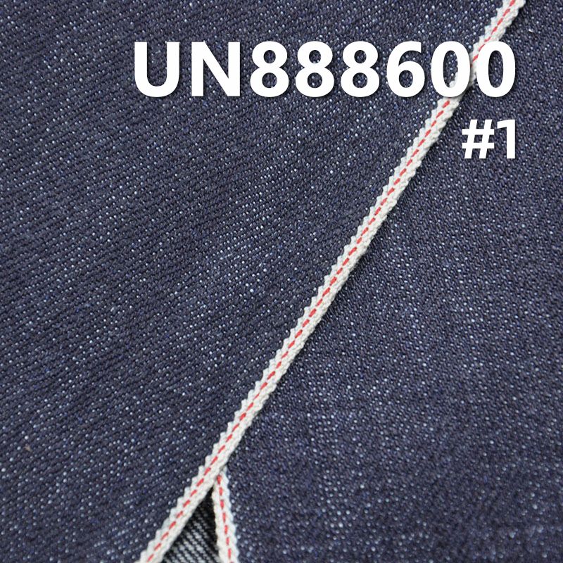 全棉竹节右斜红边牛仔布 16.4oz 32/33" UN888600