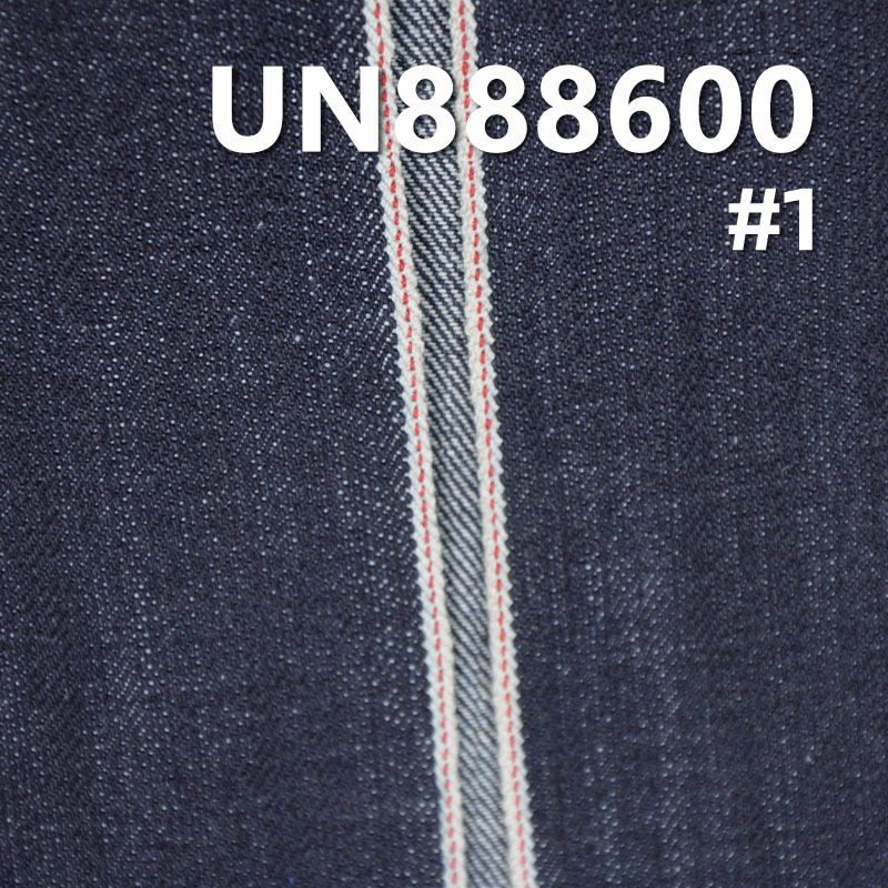 全棉竹节右斜红边牛仔布 16.4oz 32/33" UN888600