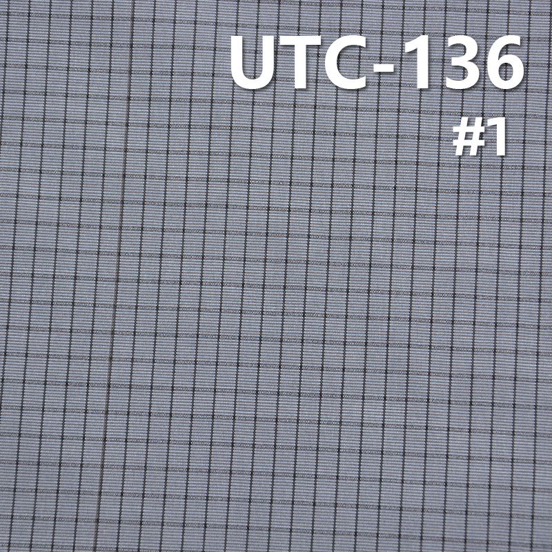 涤棉色织格子布 145g/m2 55/56"  UTC-136