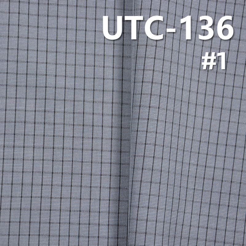 涤棉色织格子布 145g/m2 55/56"  UTC-136