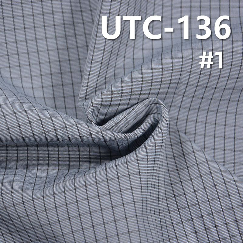 涤棉色织格子布 145g/m2 55/56"  UTC-136