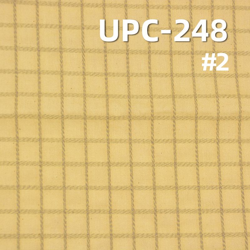 棉色織格子布 151g/m2 62/63" 棉金屬絲色織格子布 UPC-248