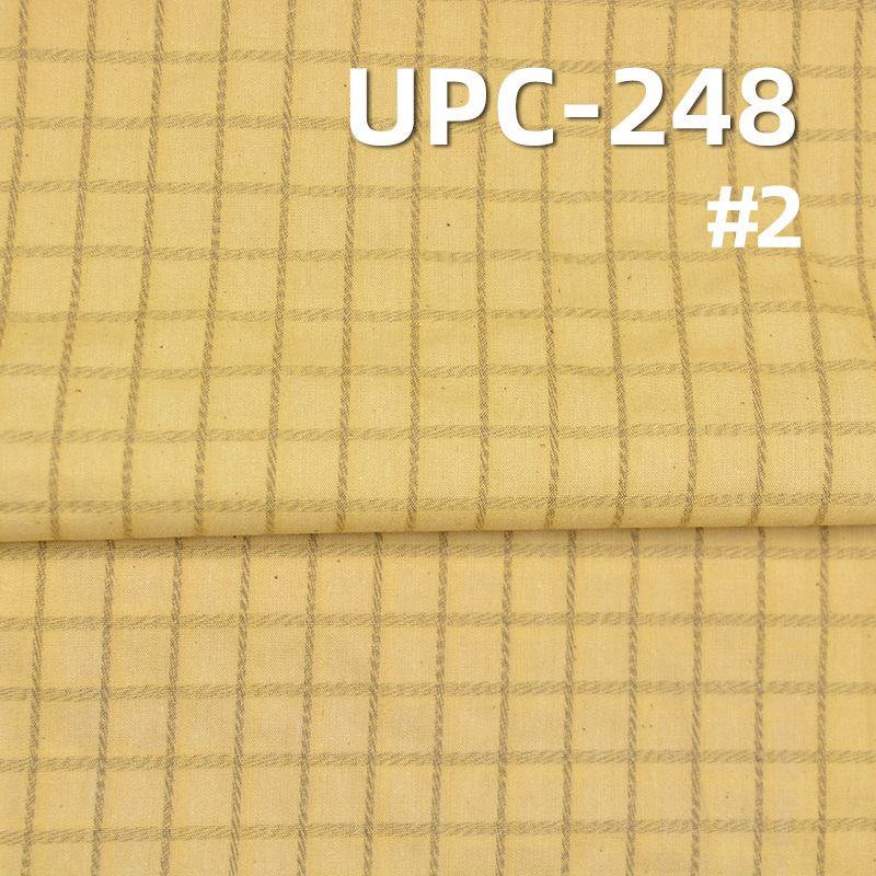 棉色織格子布 151g/m2 62/63" 棉金屬絲色織格子布 UPC-248