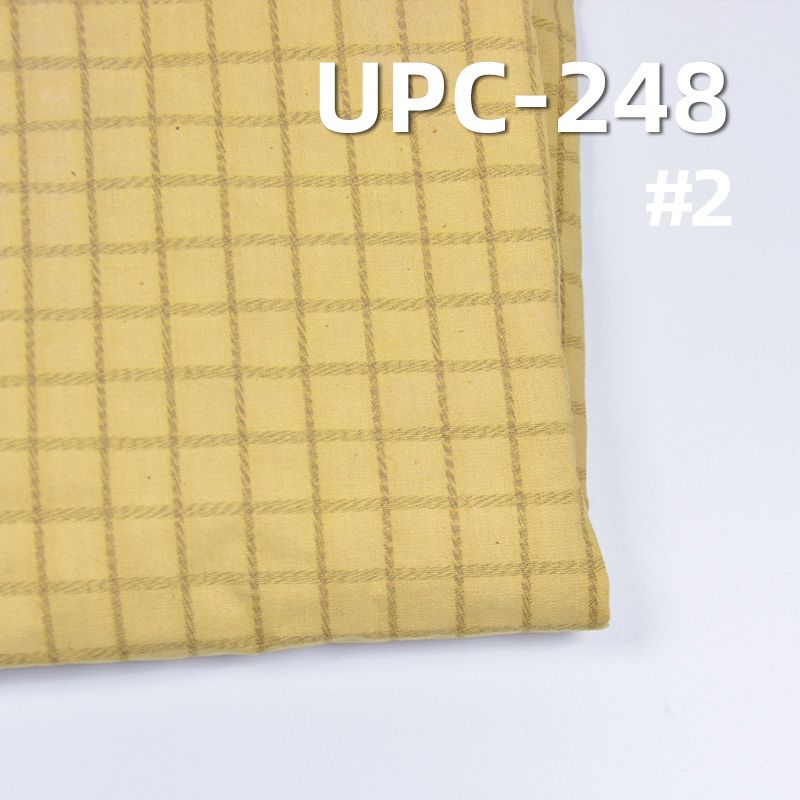 棉色織格子布 151g/m2 62/63" 棉金屬絲色織格子布 UPC-248