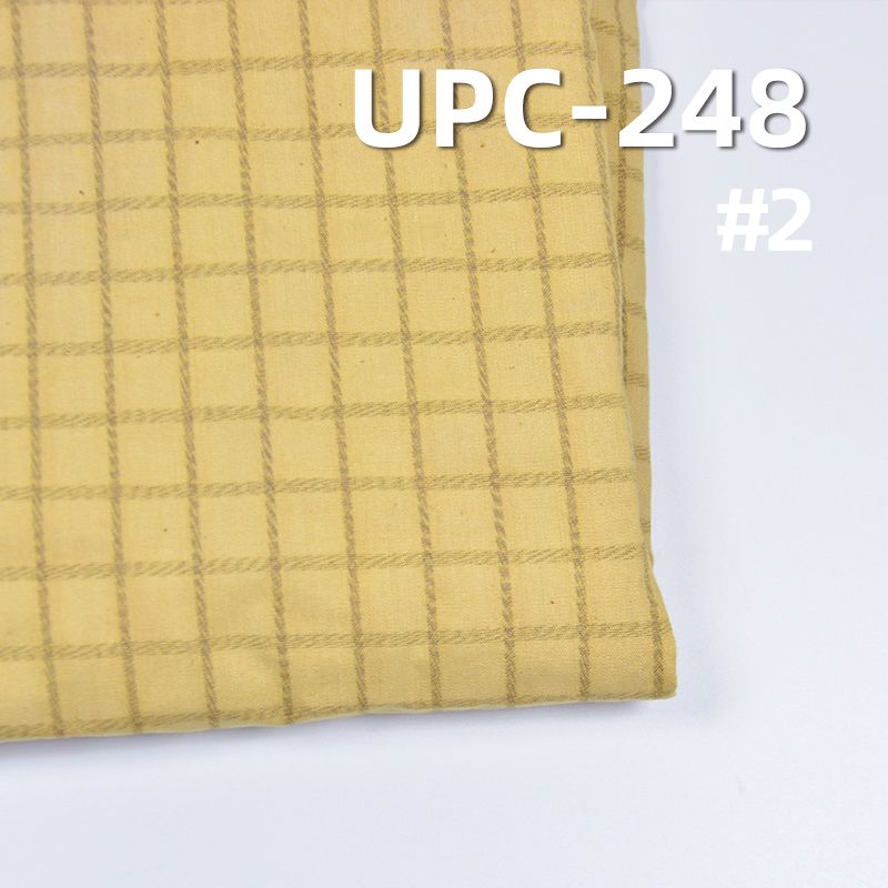 棉色织格子布 151g/m2 62/63" 棉金属丝色织格子布 UPC-248