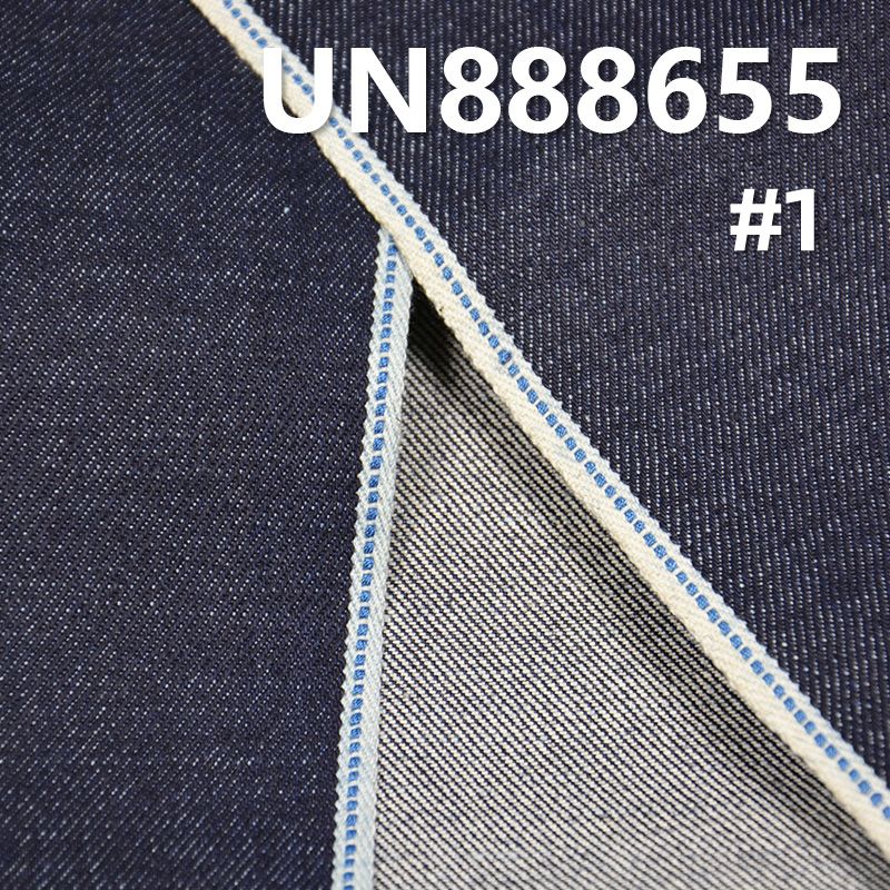 全棉竹节右斜红边牛仔布 14oz 31/32" UN888655