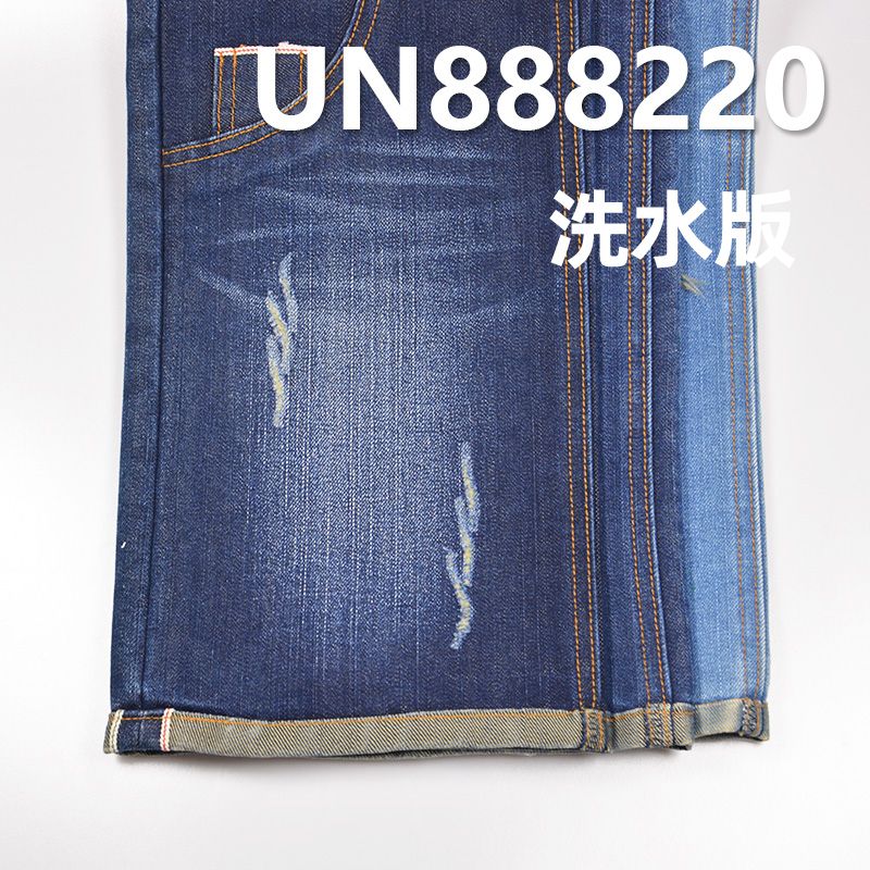 滌棉竹節右斜色織紅邊牛仔 12.6oz 32/33" UN888220