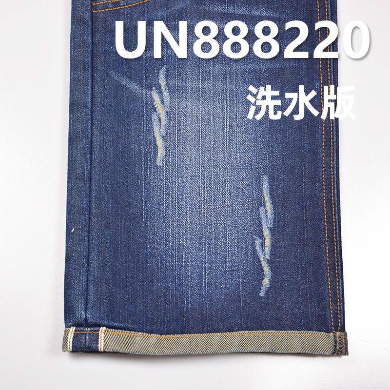 涤棉竹节右斜色织红边牛仔 12.6oz 32/33" UN888220