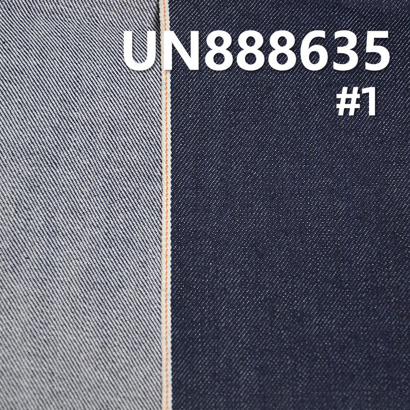 95%棉4%滌1%氨綸右斜紅邊牛仔布 12oz 32/33" UN888635