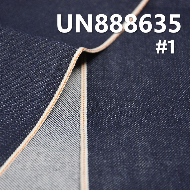 95%棉4%滌1%氨綸右斜紅邊牛仔布 12oz 32/33" UN888635