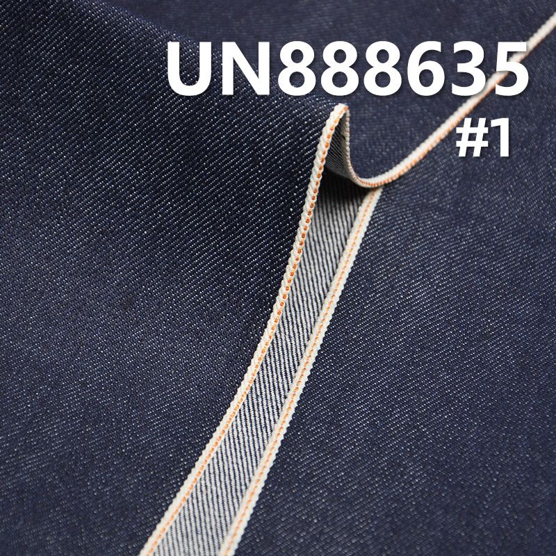 95%棉4%滌1%氨綸右斜紅邊牛仔布 12oz 32/33" UN888635