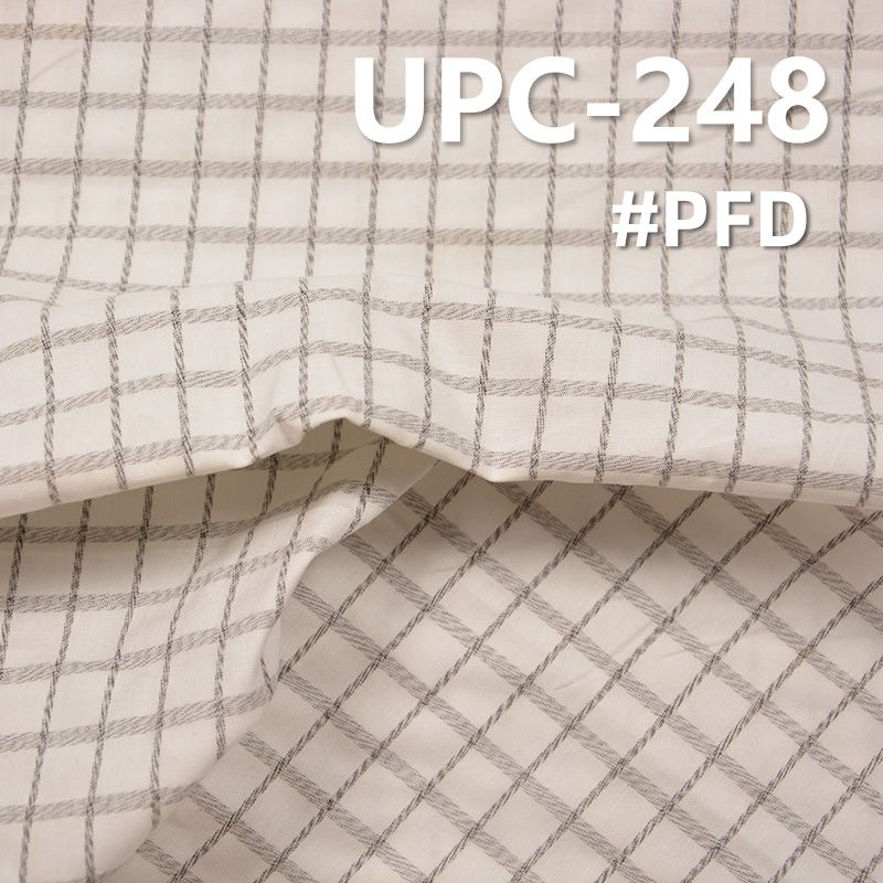 棉金属丝色织格子布 151g/m2 62/63"【半漂】UPC-248