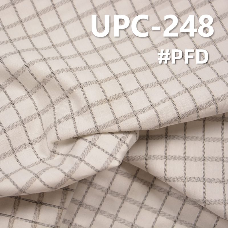 棉色织格子布 151g/m2 62/63" 棉金属丝色织格子布 UPC-248