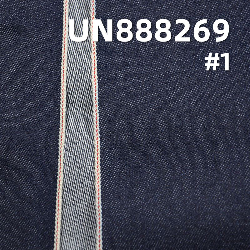 歐美時尚全棉右斜色邊牛仔 15oz 32/33" UN888269