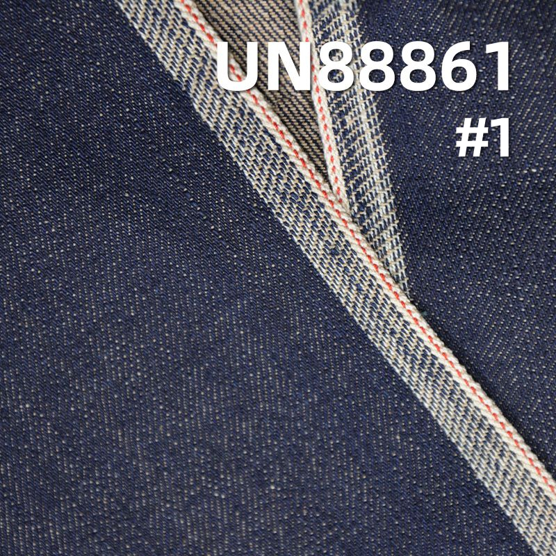 全棉竹节右斜红边牛仔布 13.4oz 32/33" UN88861