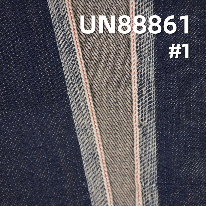 全棉竹节右斜红边牛仔布 13.4oz 32/33" UN88861