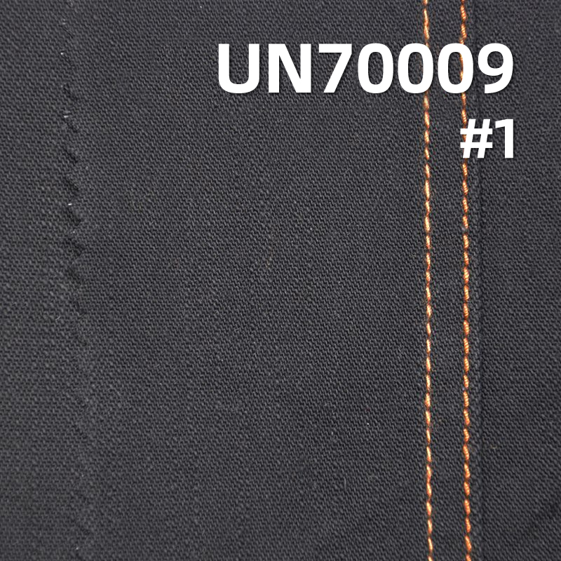 棉彈豎竹節三片右斜染色布 340g/m2 49/50" UN70009