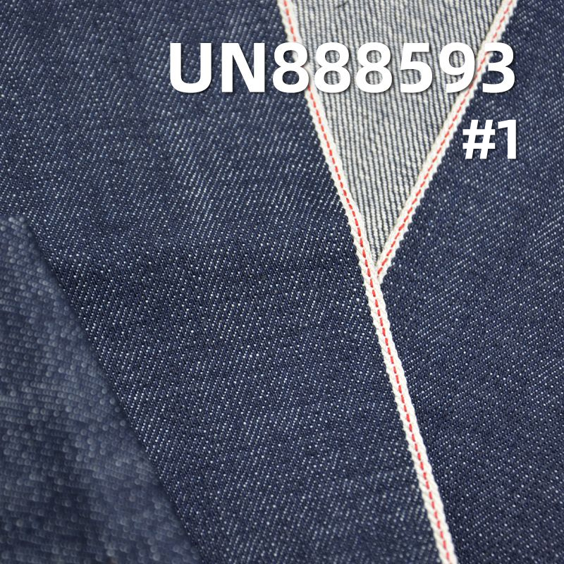 全棉竹節右斜紅邊牛仔布 13.5oz 32/33" UN888593