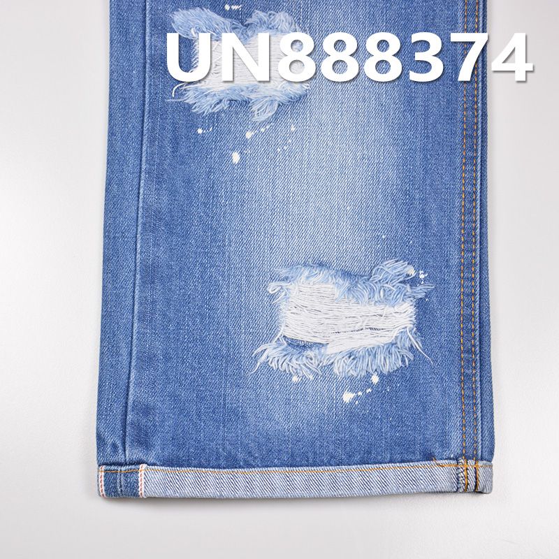 100%棉竹节右斜红边牛仔布 13oz 29/30" UN888374