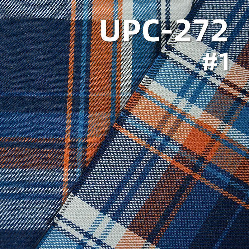 全棉精梳环锭纺加厚色织格仔布 285g/m² 57/58" UPC-272