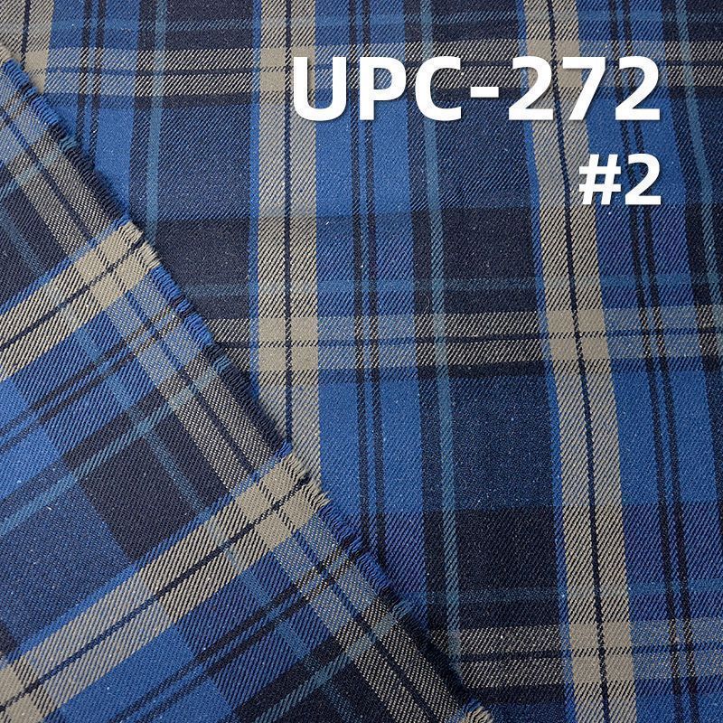 全棉精梳環錠紡加厚色織格仔布 285g/m² 57/58" UPC-272