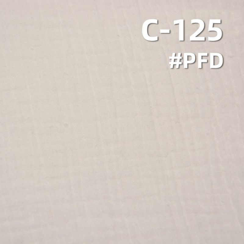 全棉雙層绉布120g/m2 52/53" 全棉绉布砂洗雙層绉布 C-125