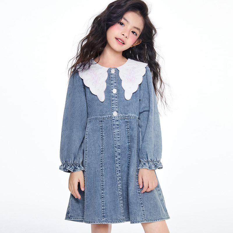 骗你生女儿系列：太平鸟女童牛仔连衣裙，让娃可爱到爆！