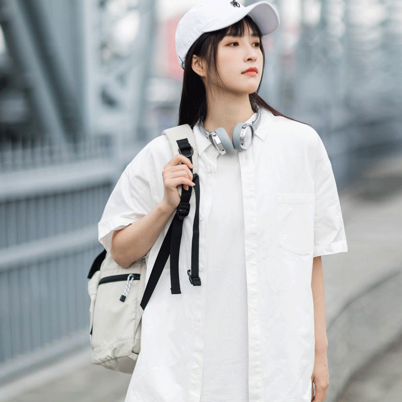 男女同款记忆棉梭织时尚衬衫外套：柔软抗皱，自由不拘谨