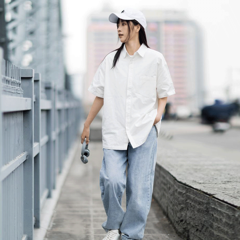 男女同款记忆棉梭织时尚衬衫外套：柔软抗皱，自由不拘谨