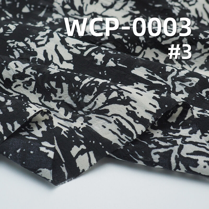 100g/m2涤纶印花布|三喷格印花布|清新高雅印花|亲肤透气|国风裙子 女装上衣 汉服面料