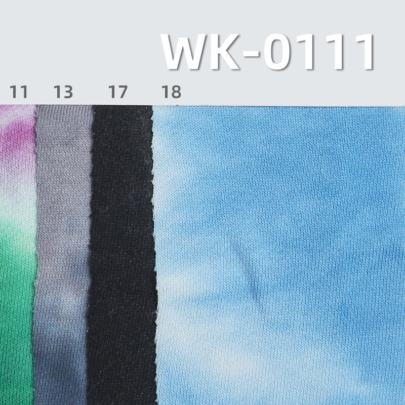CVC Sweatshirt Knit Fabric | Tie-Dye & Colorful Tie-Dye Fabric | 320g/m² T/C Fabric | Activewear, Hoodie, Outerwear Material